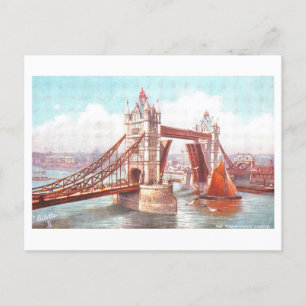 Tower Bridge London Carte postale Vintage