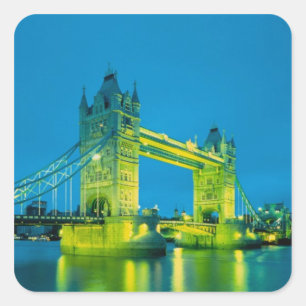 Tower Bridge, London, England 3 Square Sticker