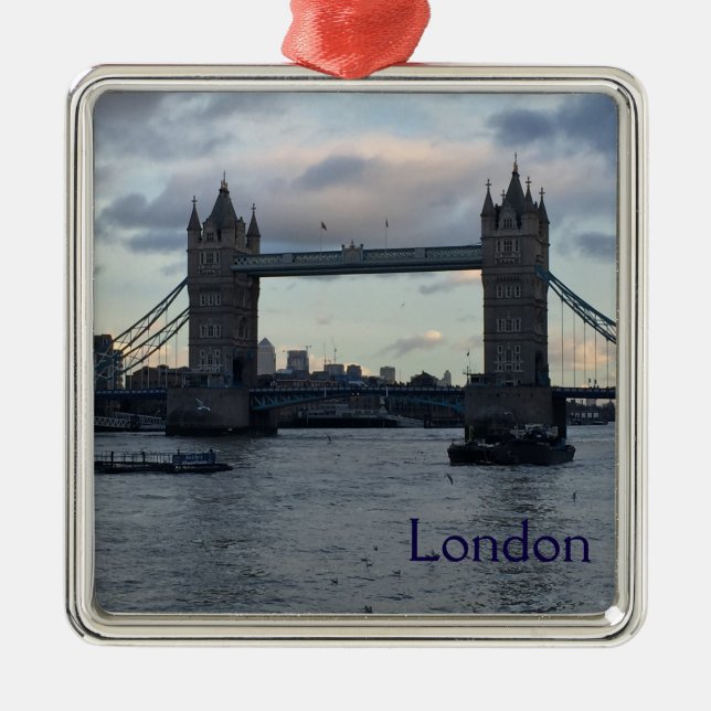 Tower Bridge, London Metal Ornament (Front)