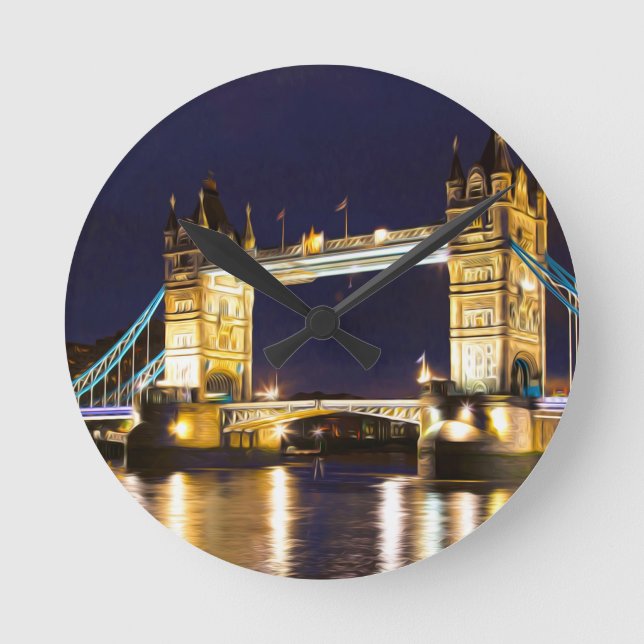 Tower Bridge London Round Clock (Front)
