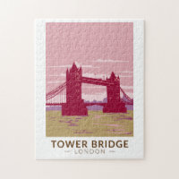 Tower Bridge London Travel Art Vintage