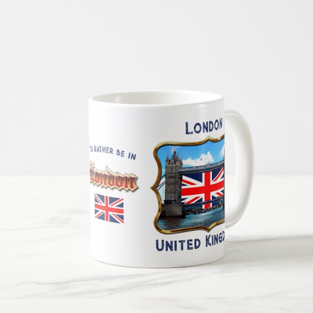 Tower Bridge - London, UK Coffee Mug (Front Right)