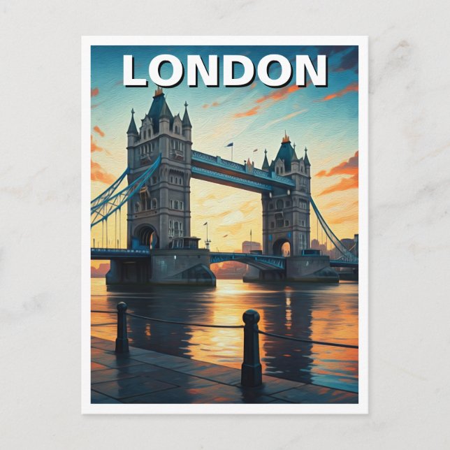 Tower Bridge London United Kingdom Travel Postcard (Front)