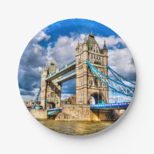 Tower Bridge Paper Plate