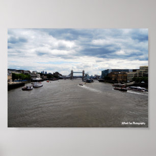 Tower Bridge & River Thames Landscape Poster