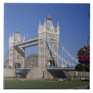 Tower Bridge, River Thames, London, England Tile