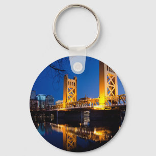 Tower Bridge - Sacramento, CA Keychain