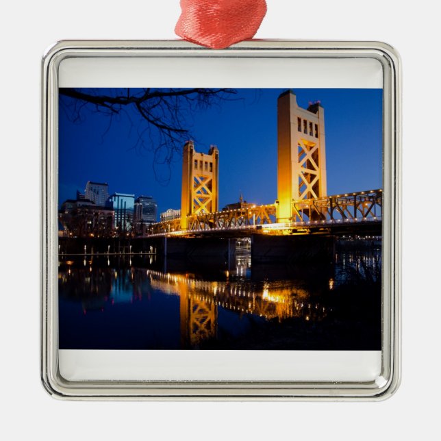 Tower Bridge - Sacramento, CA Metal Ornament (Front)