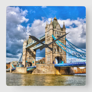 Tower Bridge Square Wall Clock