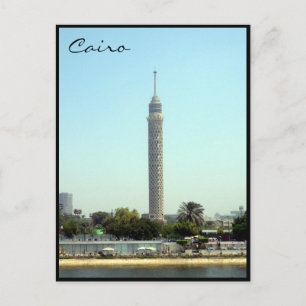 tower cairo border postcard