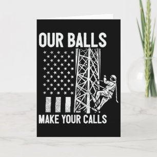 Tower Climber American Usa Flag Our Make Your Call Card