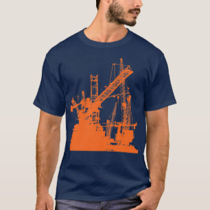 Tower Crane Operator Construction Worker Skyline T-Shirt