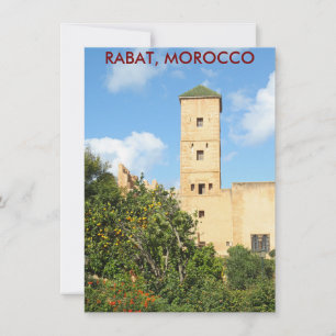 Tower in Rabat, Morocco Card