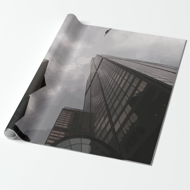Tower in the city. wrapping paper (Unrolled)