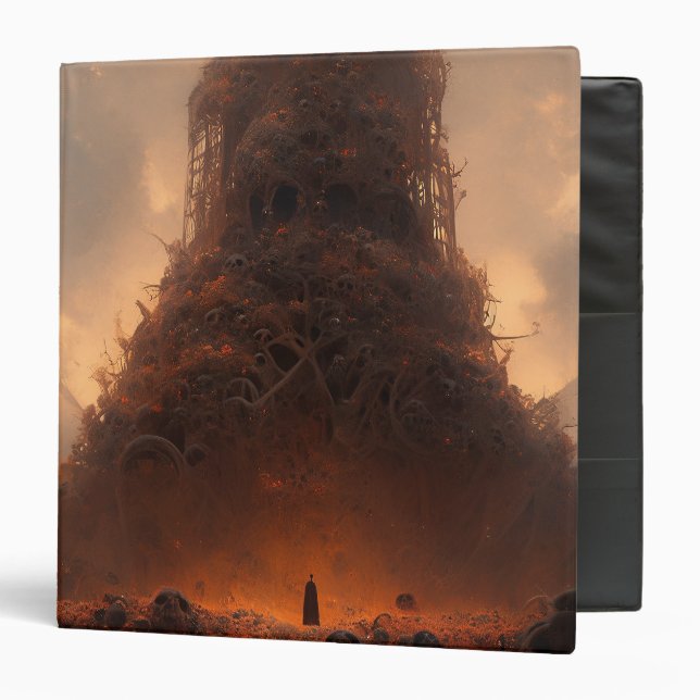 Tower Made Of Bones Dark Fantasy Art Binder (Front/Inside)
