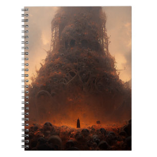 Tower Made Of Bones Dark Fantasy Art Notebook