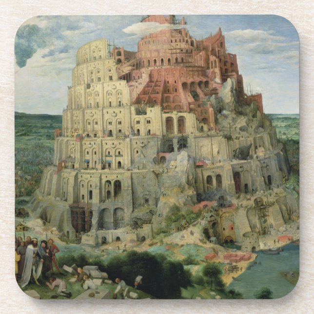 Tower of Babel, 1563 (oil on panel) Coaster (Front)