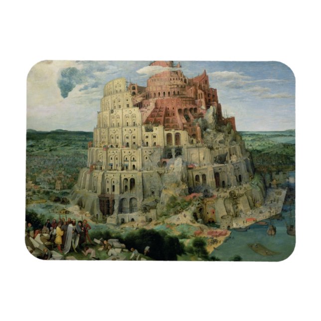 Tower of Babel, 1563 (oil on panel) Magnet (Horizontal)