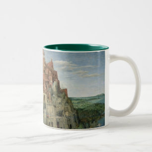 Tower of Babel, 1563 (oil on panel) Two-Tone Coffee Mug