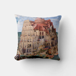 Tower of Babel, Pieter Bruegel the Elder, 1563 Throw Pillow