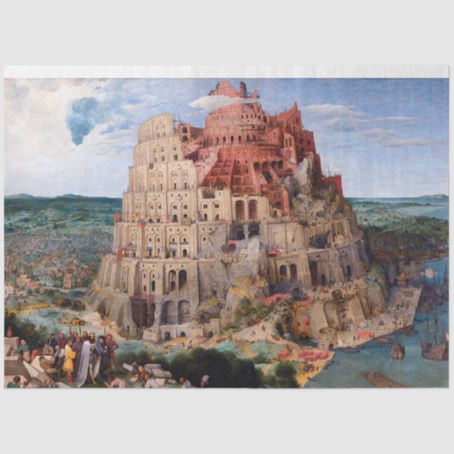 Tower of Babel, Pieter Bruegel the Elder, 1563 Tissue Paper