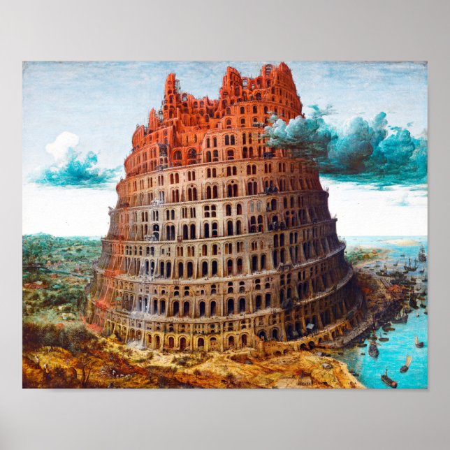 Tower of Babel, Pieter Bruegel the Elder Poster (Front)