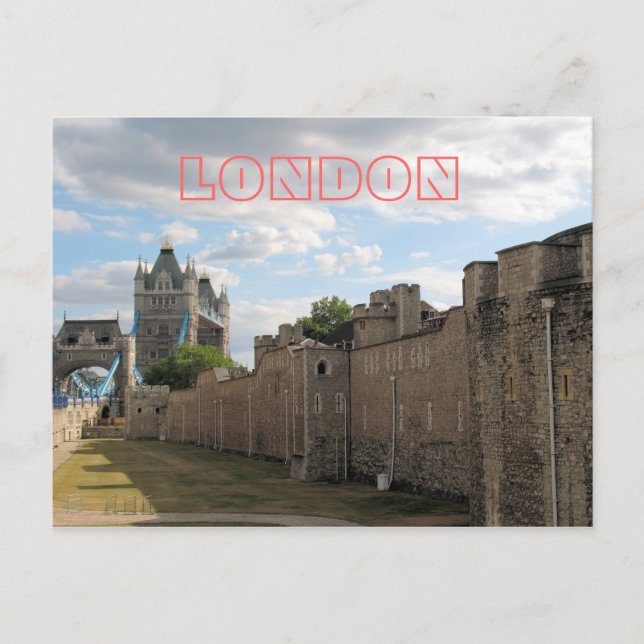 Tower of London and Tower Bridge postcard (Front)
