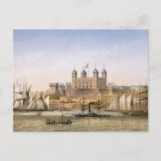 Tower of London, c.1862 (colour litho) Postcard (Front)