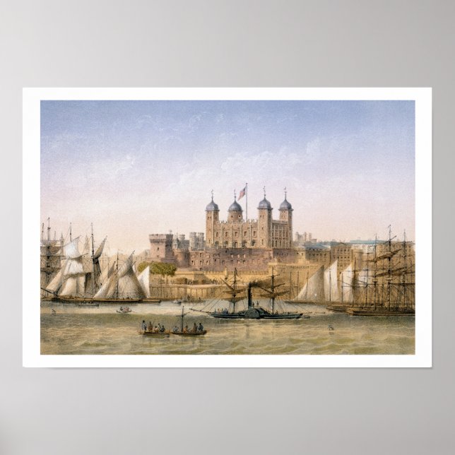 Tower of London, c.1862 (colour litho) Poster (Front)