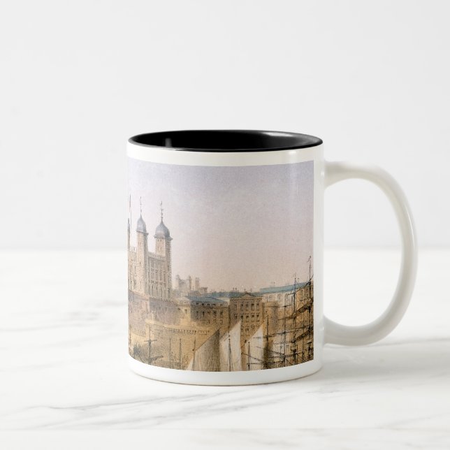 Tower of London, c.1862 (colour litho) Two-Tone Coffee Mug (Right)