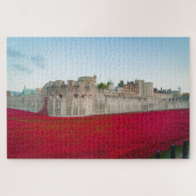 Tower of London November Poppies Jigsaw Puzzle (Horizontal)