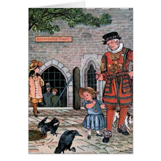 "Tower of London Ravens" Vintage Illustration