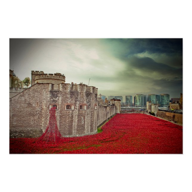 Tower Of London Red Poppies Poppy Poster (Front)