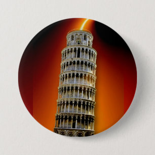 Tower of Pisa 3 Inch Round Button