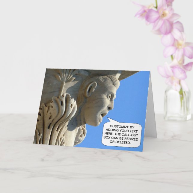 Tower of Pisa column detail, Italy - card (Orchid)