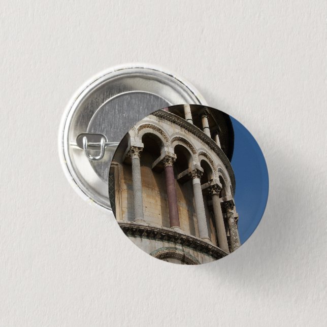 Tower of Pisa, Italy 1 Inch Round Button (Front & Back)
