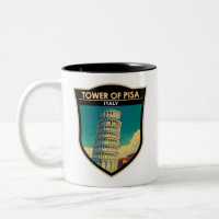 Tower of Pisa Italy Travel Art Vintage