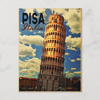 Tower Of Pisa ltaly Postcard
