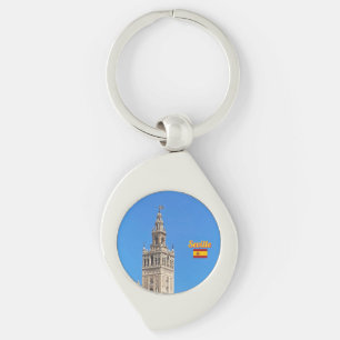 Tower of the Cathedral in Seville, Spain, travel Keychain