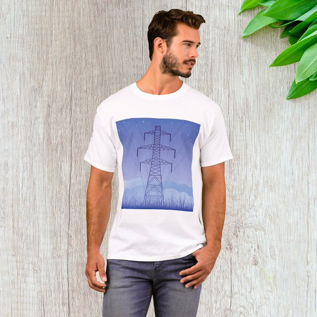 Tower Power Line Mens T-Shirt (Creator Uploaded)