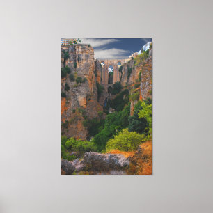 TOWERING FROM ABOVE- RONDA, SPAIN CANVAS PRINT
