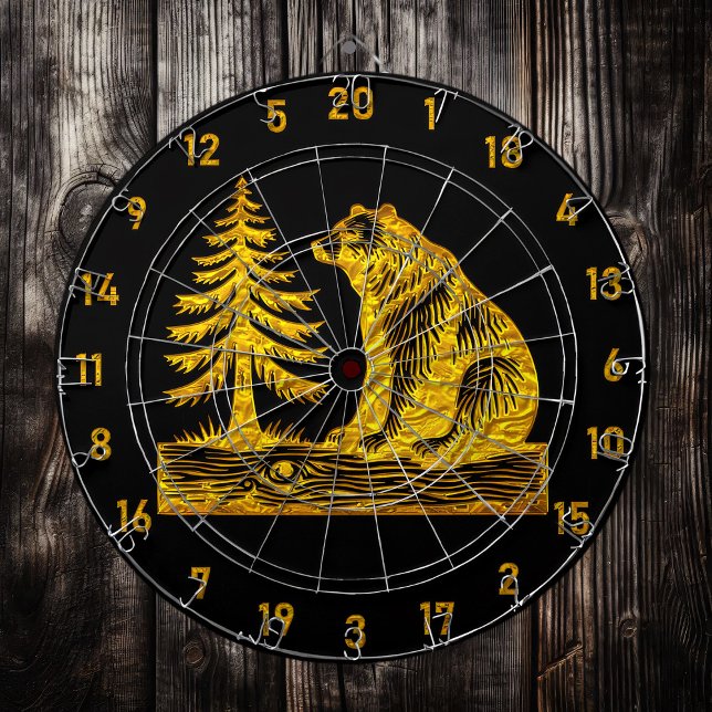 Towering Trees and Bear Design Dartboard (Creator Uploaded)