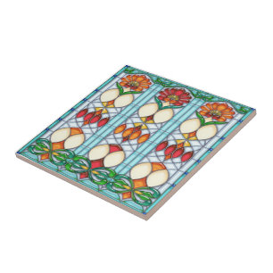 Towering Trio Stained Glass Tile