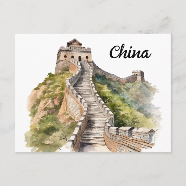 Towering Triumph: The Great Wall's Endless Legacy Postcard (Front)