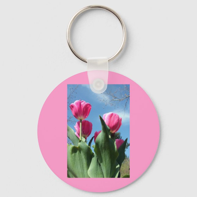 Towering Tulips Keychain (Front)