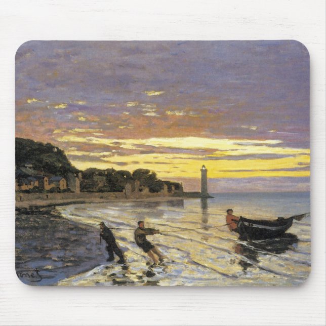 Towing a Boat, Honfleur Mouse Pad (Front)
