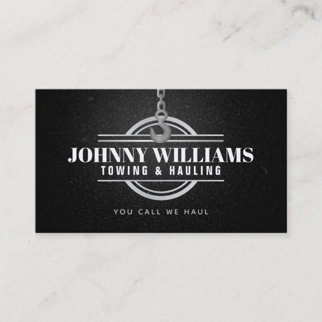 Towing and Hauling Business Cards (Front)