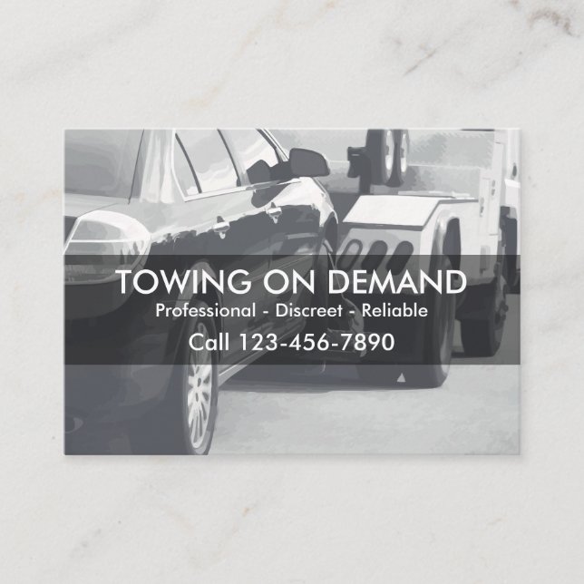 Towing And Wrecker Business Card (Front)