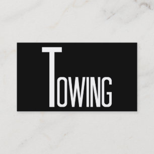 Towing Black and White Business Card