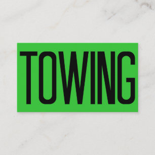 Towing Bold Florescent Green Business Card